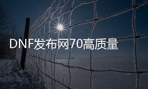 DNF发布网70高质量私服